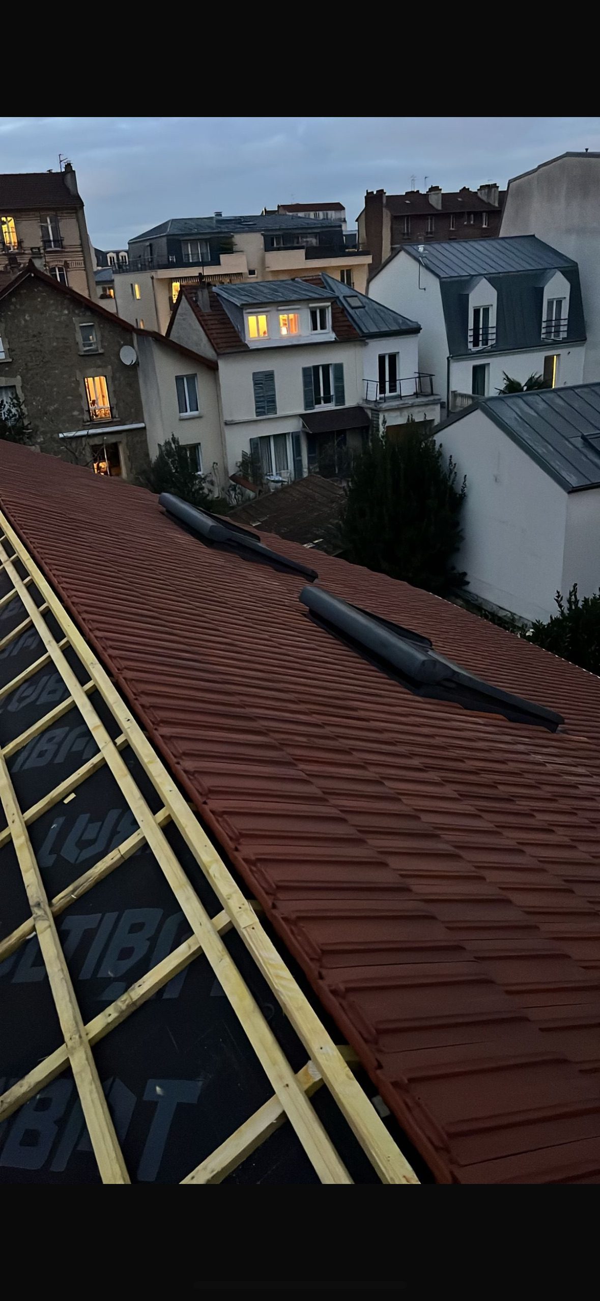 Liteaunage et écran de sous-toiture, chantier mené par Toiture Charpente