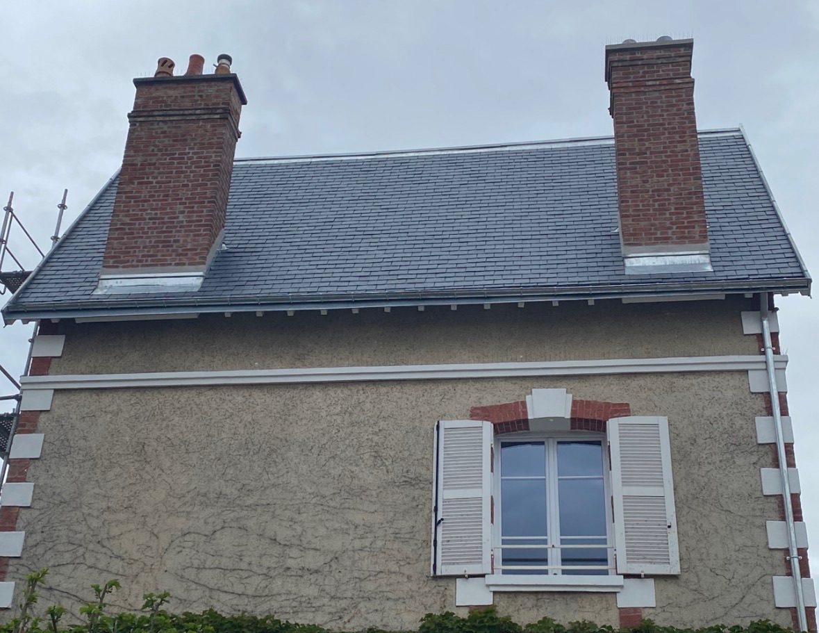 Couverture en ardoise, chantier mené par Toiture Charpente
