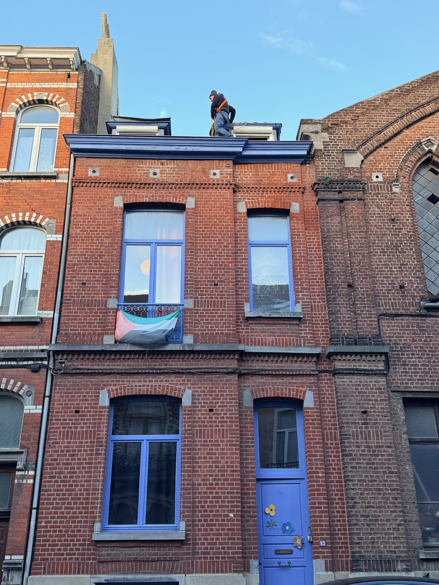 Toiture vue du ciel, chantier mené par Toiture Charpente