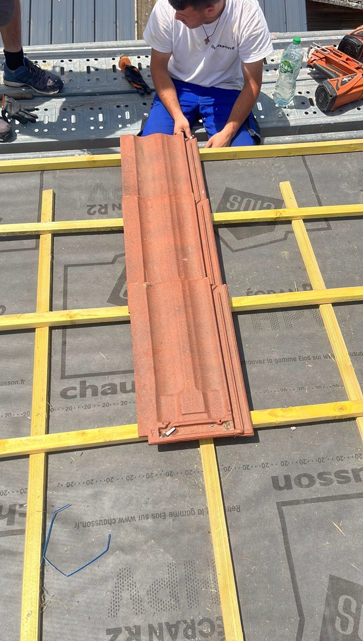 Liteaunage et écran de sous-toiture, chantier mené par Toiture Charpente